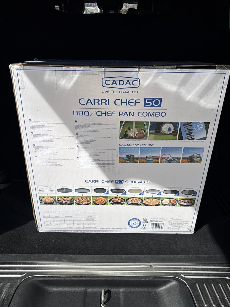 Cadac Carri Chef 50 BBQ/Chef Pan Combo - Nieuw in doos, Tuin en Terras, Gasbarbecues, Ophalen of Verzenden, Nieuw