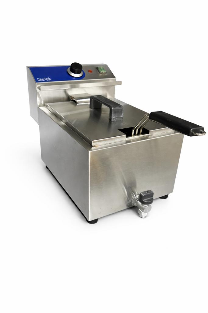 Catertech Friteuse/Frituurpan 8 Liter met kraan, Huis en Inrichting, Ophalen of Verzenden, Nieuw