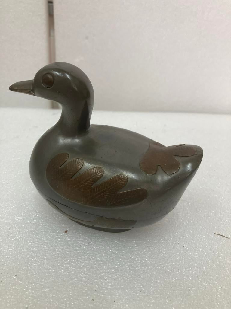 Decoratieve tinnen eend, Antiek en Kunst, Antiek | Tin, Ophalen of Verzenden