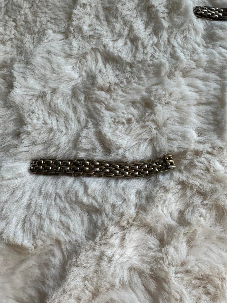 Vintage Gold Plated Armband – Tweekleurige Multi-schakelkett, Ophalen of Verzenden, Gebruikt, Goud, Overige materialen