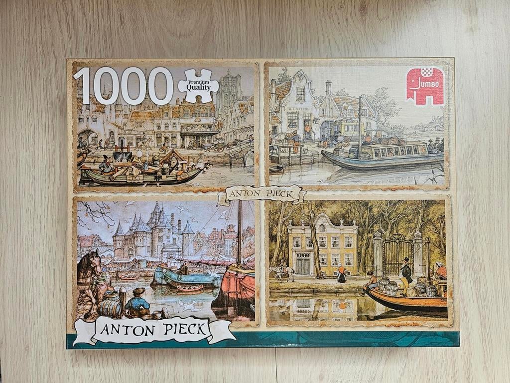 Anton Pieck Puzzel 1000 Stukjes - Nostalgische Scènes, Ophalen, 500 t/m 1500 stukjes, Zo goed als nieuw, Legpuzzel