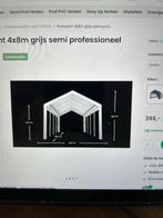 Partytent 4x8m grijs - Slechts 1x gebruikt, topstaat!, Partytent, Zo goed als nieuw, 4 tot 6 meter, 8 meter of meer