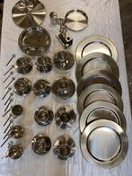 Servies geborsteld roestvrijstaal, Overige materialen, Ophalen of Verzenden, Zo goed als nieuw, Overige stijlen