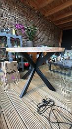 Mango houten eettafel, Ophalen, 100 tot 150 cm, Rond, Zo goed als nieuw