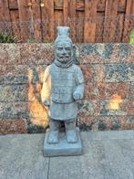 Tuinbeeld Samurai Krijger - 40 cm hoog, Ophalen, Gebruikt, Beton, Mensenbeeld