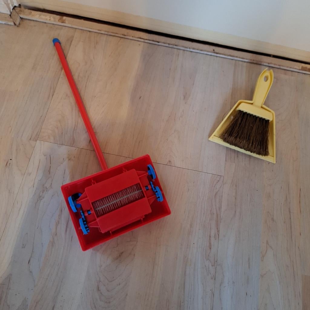 Rolveger en stoffer en blik set, Ophalen, Bezem of Borstel