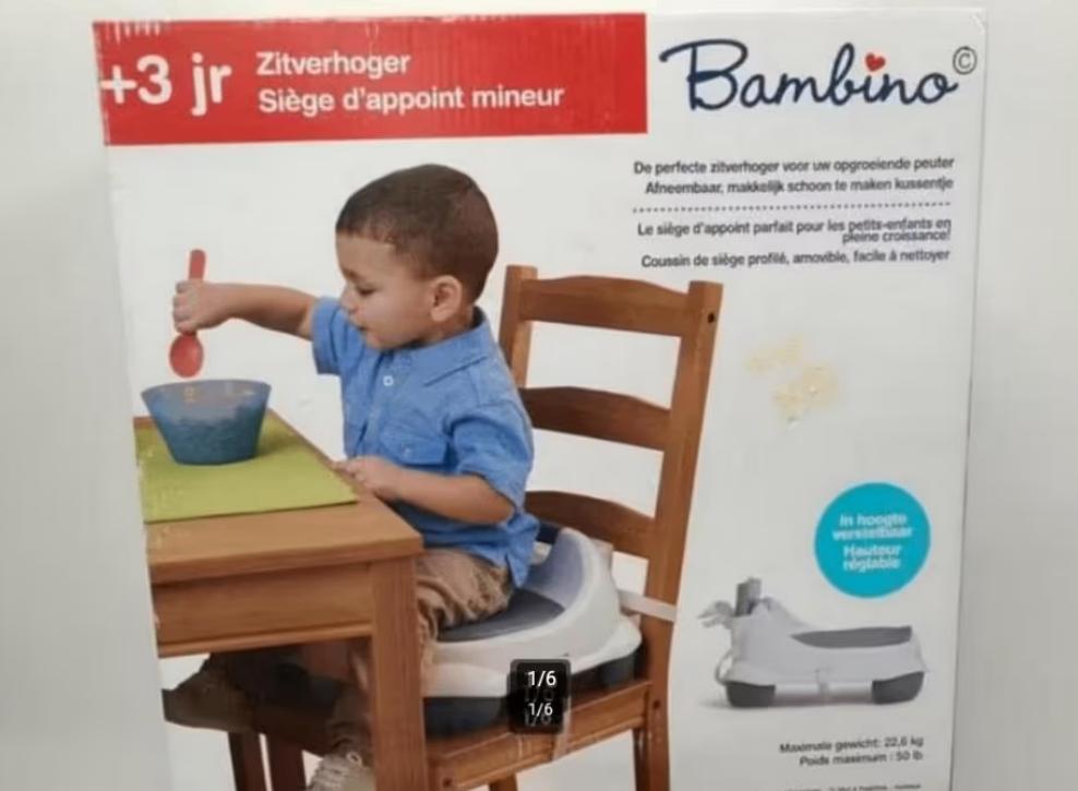 Bambino zitverhoger nieuw tot 22,6kg, Kinderen en Baby's, Kinderstoelen, Overige typen, Nieuw, Ophalen of Verzenden