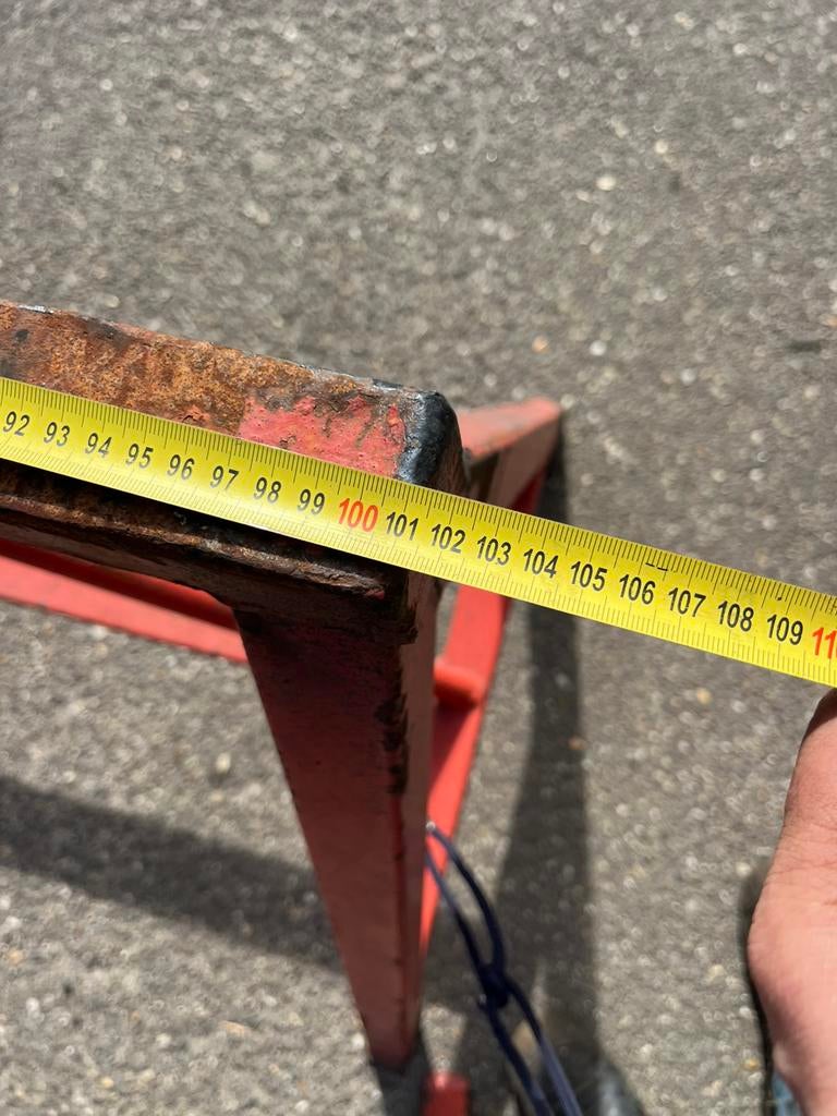 Stalen schragen, Ophalen, Gebruikt