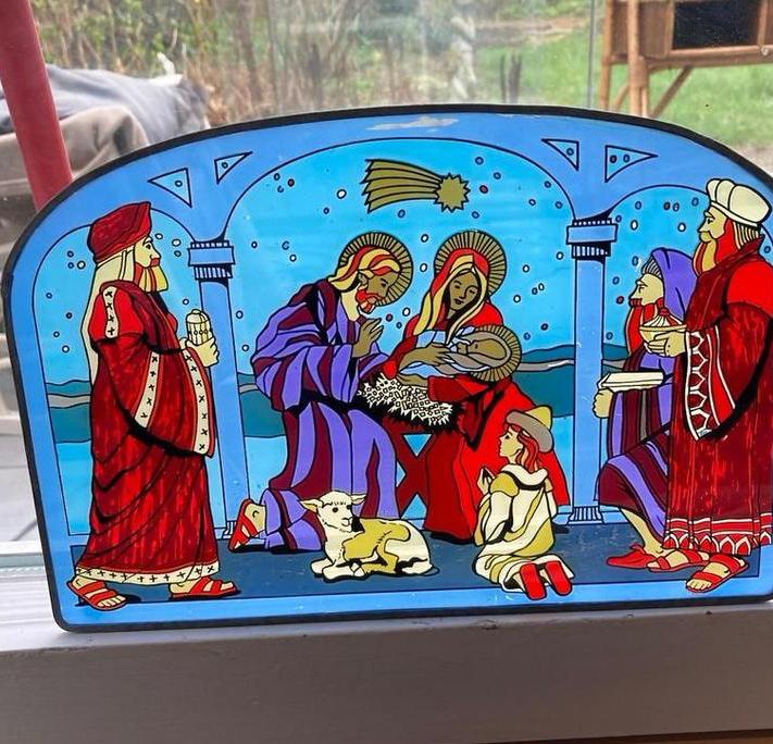 Kerst raamdecoratie / lichtplaat, Diversen, Kerst, Ophalen of Verzenden, Gebruikt