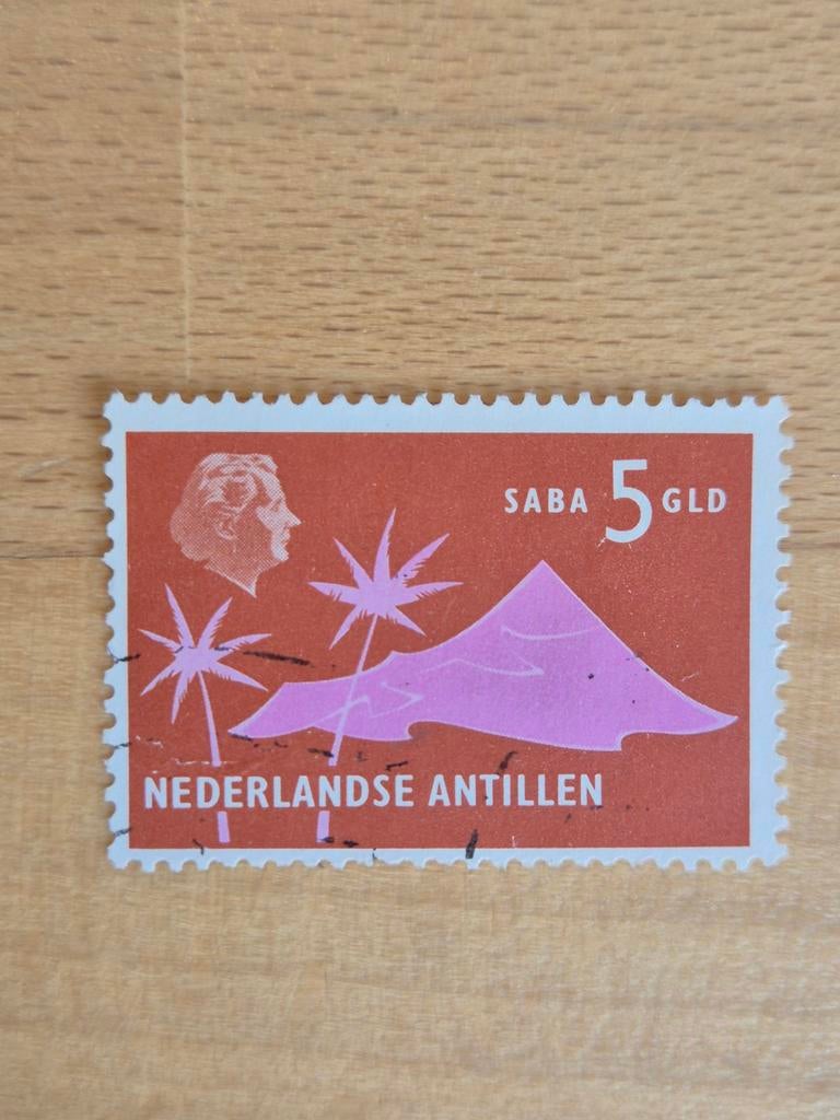 Nederlandse Antillen 1958 Saba, Postzegels en Munten, Ophalen of Verzenden, Gestempeld