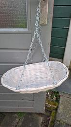 Witte rieten hangmand voor decoratie of planten, Ophalen of Verzenden, Gebruikt