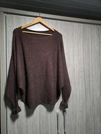 Trui met roezel aan de mouwen maat 48, Bruin, Trui of Vest, Nieuw, Ophalen of Verzenden