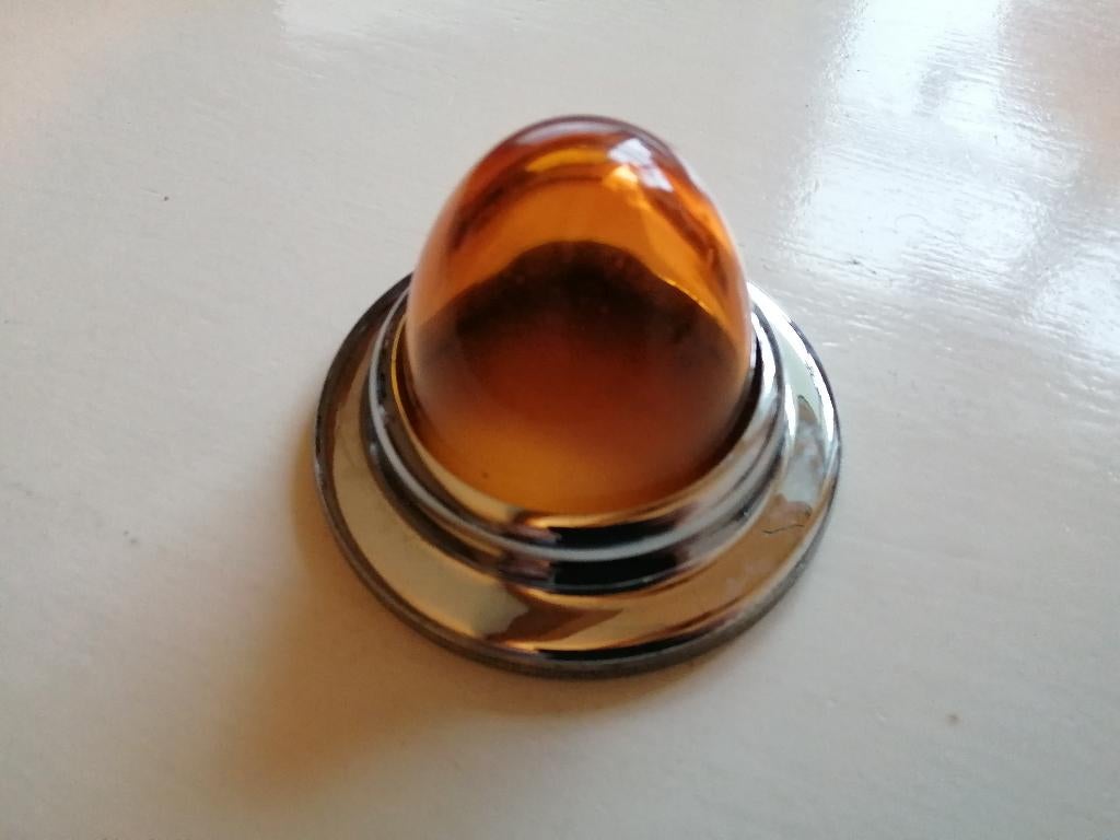 oldtimer lamp oranje glaasje, Ophalen of Verzenden, Gebruikt, Overige merken, Verlichting