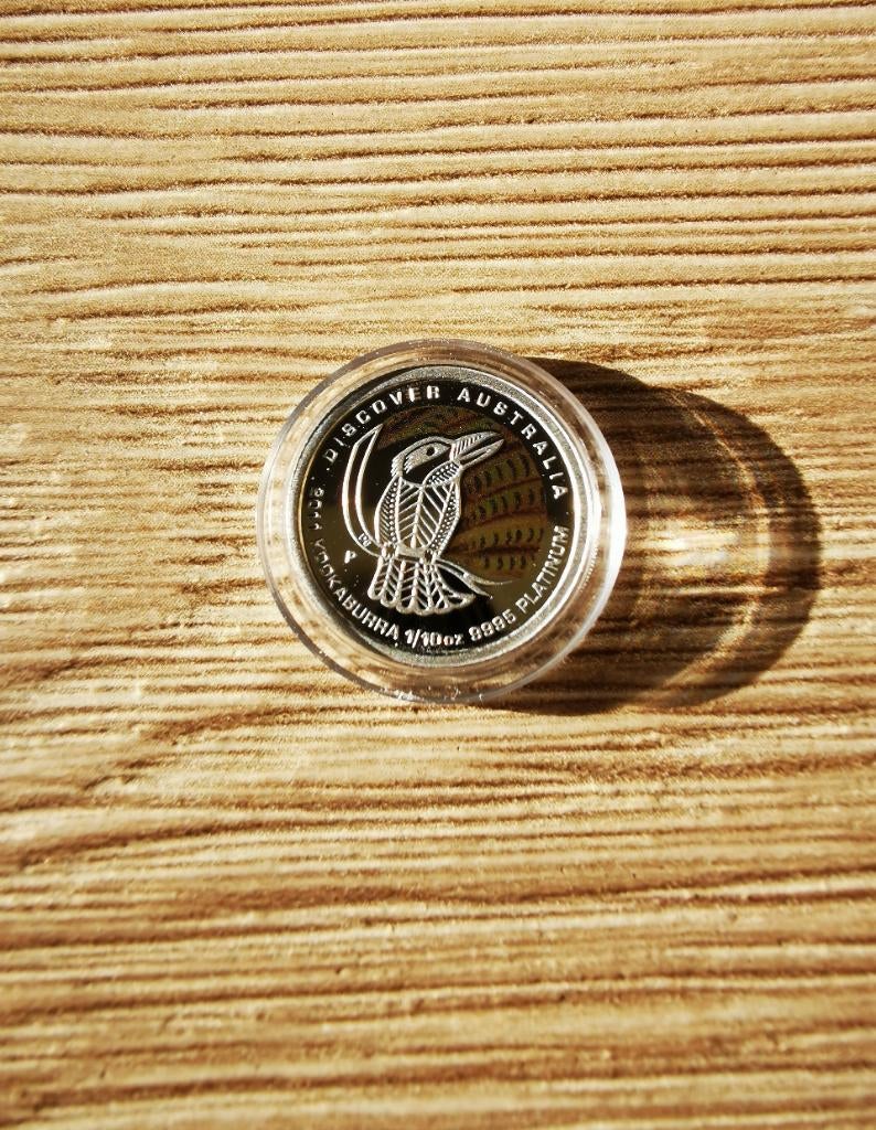 Kookaburra 1/10 oz platina goud kookaburra 2011, Postzegels en Munten, Edelmetalen en Baren, Goud, Ophalen of Verzenden