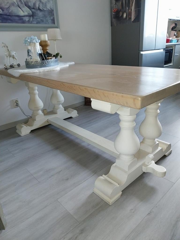 Kloostertafel 190x90, Huis en Inrichting, Tafels | Eettafels, Ophalen, Eikenhout, 50 tot 100 cm, 150 tot 200 cm