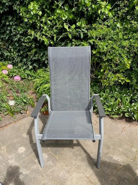 Royal Seasons tuinstoel Sevilla taupe totaal 4 stuks, Ophalen, Zo goed als nieuw, Aluminium, Verstelbaar