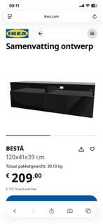Besta meubel kast, Ophalen, Minder dan 100 cm, 25 tot 50 cm, Glas