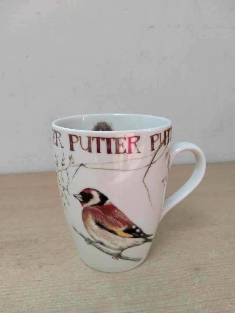 Jet ter Steege mok / beker  vogelserie putter, Huis en Inrichting, Keuken | Servies, Ophalen of Verzenden, Zo goed als nieuw, Overige stijlen