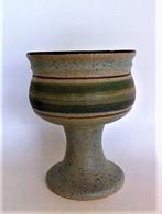 Vintage bloempot op voet Strehla 1453 (7698), Ophalen, Rond, Zo goed als nieuw, Aardewerk