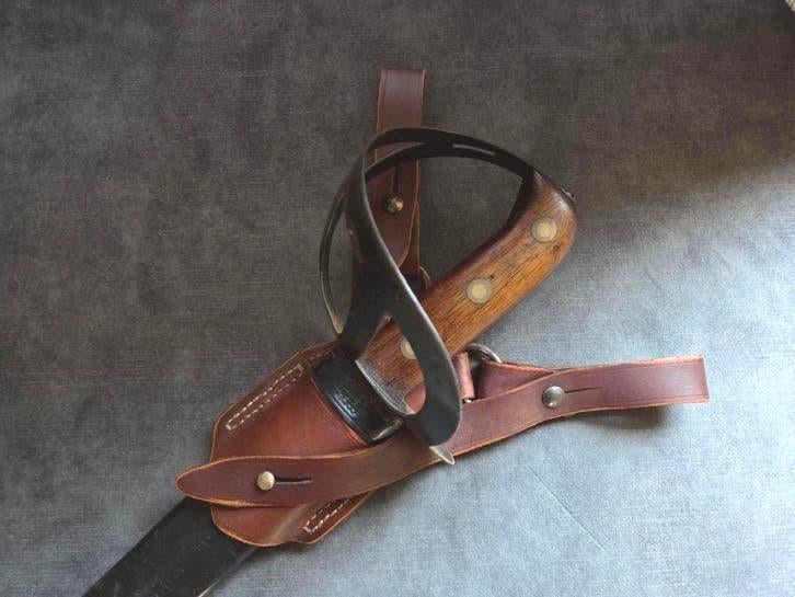 Repro Nederlandse Klewang Drager voor Officieren, Ophalen of Verzenden, Landmacht, Nederland, Mes of Dolk