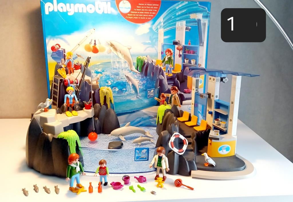 Playmobil Grote Partij Dieren Sets - Dolfinarium & Boerderij, Ophalen of Verzenden, Gebruikt, Complete set