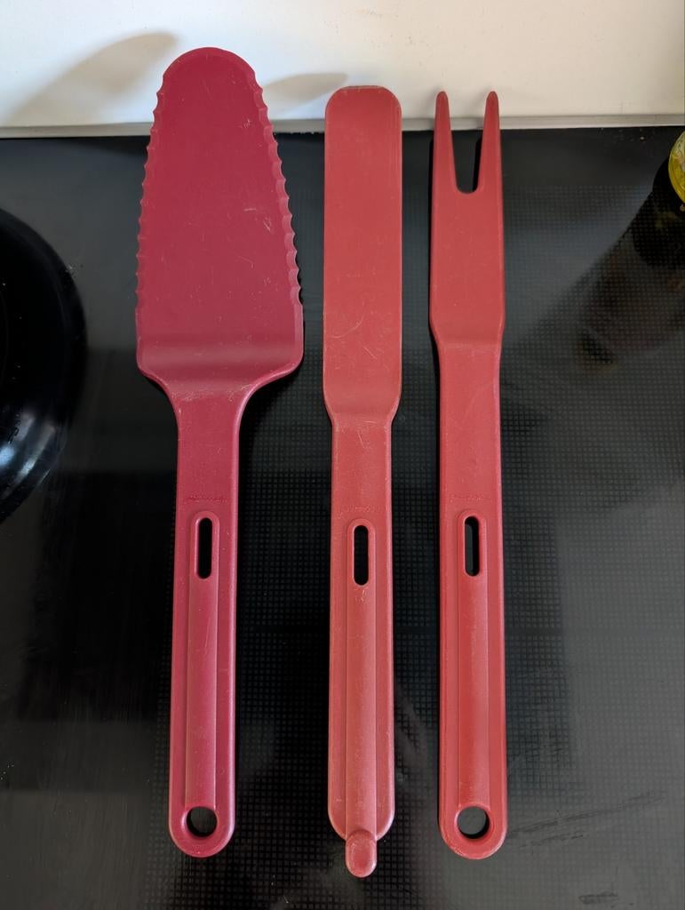 Tupperware bestek, spatel, vork, keukenhulp, Ophalen of Verzenden, Zo goed als nieuw, Overige typen