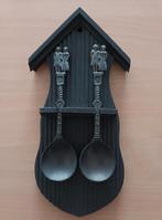 Lepelrekje met 2 tinnen huwelijkslepels, Ophalen of Verzenden