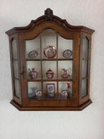 Eiken wand vitrine kast, Huis en Inrichting, Kasten | Vitrinekasten, Zo goed als nieuw, Minder dan 100 cm, 25 tot 50 cm, 50 tot 100 cm