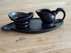 Zenith Gouda zwarte glazuur set 3 dele, Antiek en Kunst, Ophalen of Verzenden
