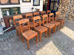 Eetkamerstoelen / cafestoelen van teakhout, Huis en Inrichting, Ophalen, Gebruikt, Bruin, Vijf, Zes of meer stoelen
