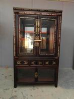 VITRINE KAST CHINEES ANTIEK INGELEGD, Ophalen of Verzenden