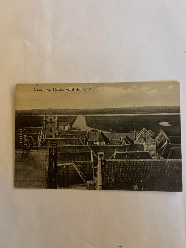 Oude Ansichtkaart Hattem vanaf de toren, Ophalen of Verzenden, Ongelopen, Gelderland