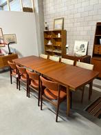 Bertil Fridhagen uitschuifbare eettafel jaren 60, Gebruikt, Vijf personen of meer, Scandinavisch design | Vintage | Mid-Century