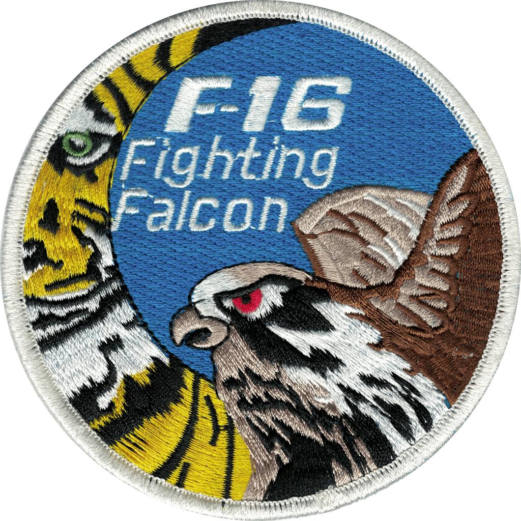 Badge, swirl F-16 313 sqn Volkel, Verzamelen, Militaria | Algemeen, Ophalen of Verzenden, Luchtmacht, Nederland, Embleem of Badge