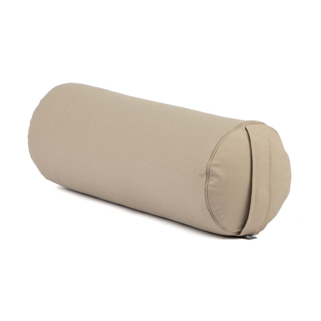 NIEUW - Bodhi Yoga Bolster ECO katoen - 65 x 23 cm - Taupe, Sport en Fitness, Yoga en Pilates, Ophalen of Verzenden, Nieuw, Yoga-accessoire
