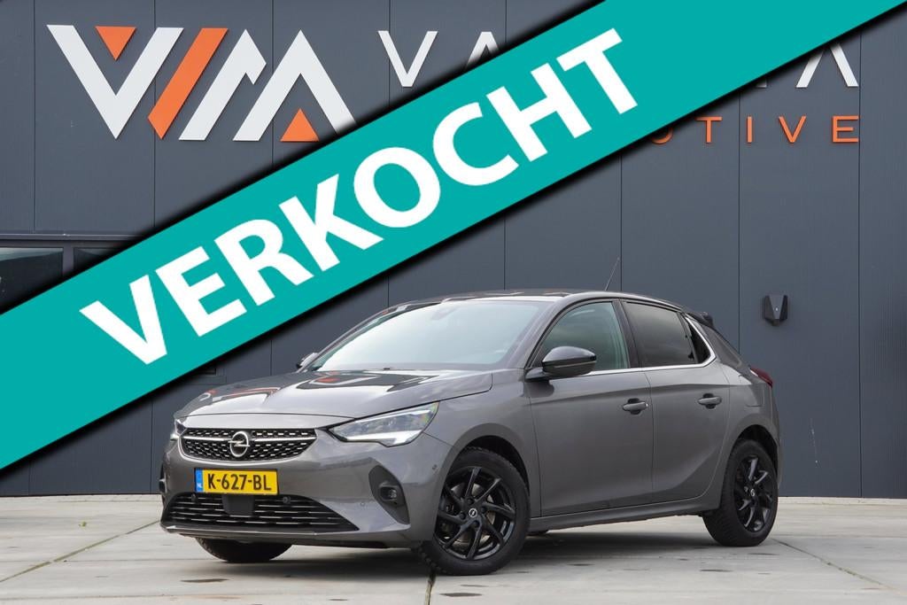Opel Corsa 1.2 Elegance Automaat Carplay 5 Deurs Virtual coc, 101 pk, Gebruikt, Leder en Stof, Origineel Nederlands