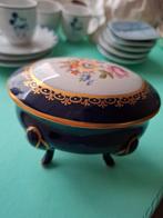 Prachtig JLMENAU Echt Kobalt Juwelendoosje met Bloemdecor, Antiek en Kunst, Ophalen of Verzenden