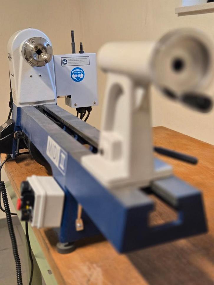 Houtdraaibank MIDI 2, Doe-het-zelf en Verbouw, Draaibanken, Gebruikt, Houtdraaibank, 500 tot 1000 mm, Ophalen