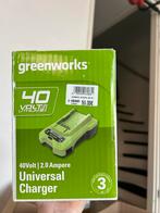 Greenworks 40V 2.0 Ampère Universele Lader, Ophalen of Verzenden, Nieuw