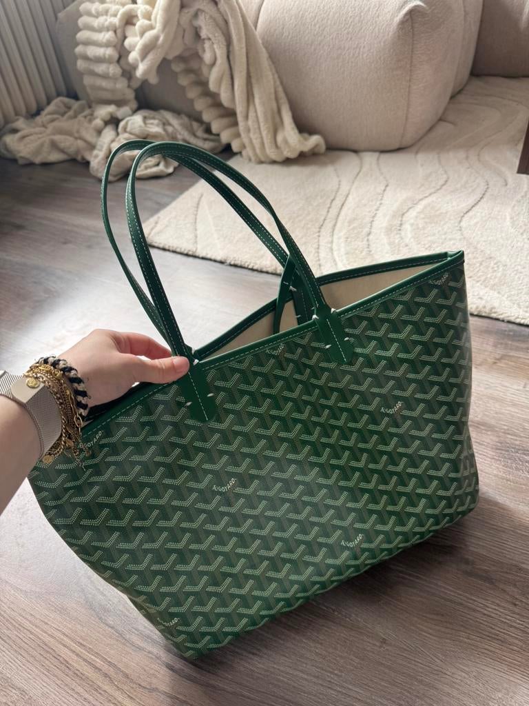 Groene Goyard tas, Ophalen of Verzenden, Zo goed als nieuw, Groen, Handtas