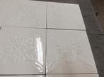 9 Art nouveau tegels cremewit in relief, villeroy en boch, Antiek en Kunst, Ophalen