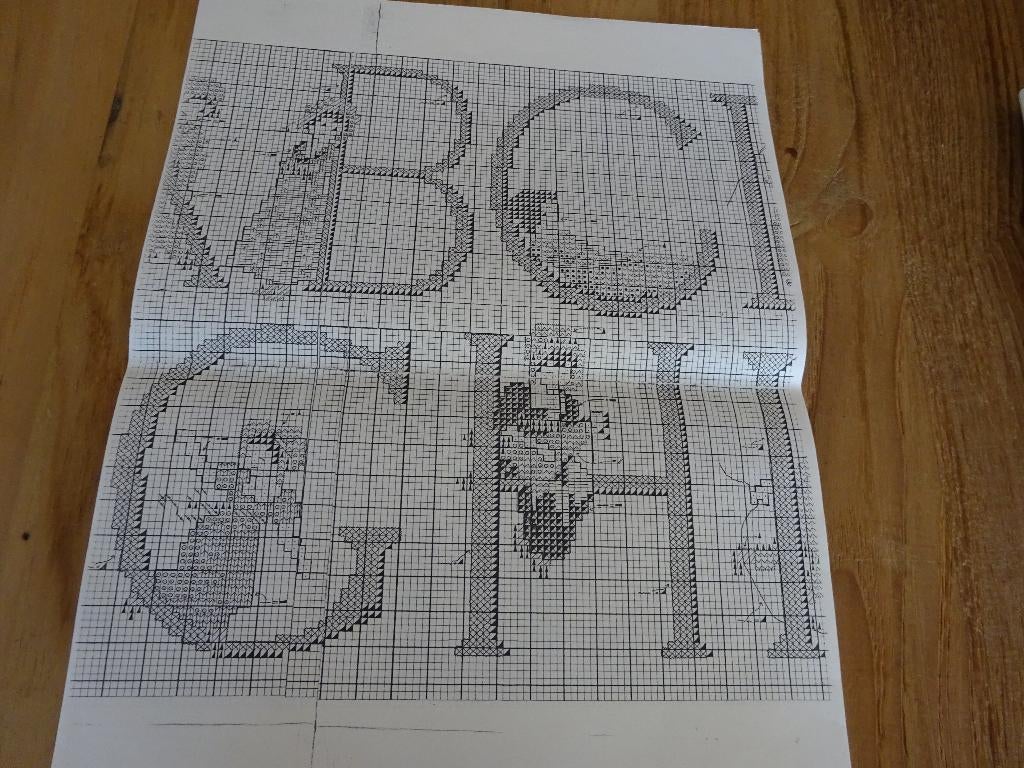 borduurpatroon van de letters van het alfabet, Ophalen of Verzenden, Gebruikt, Handborduren, Patroon