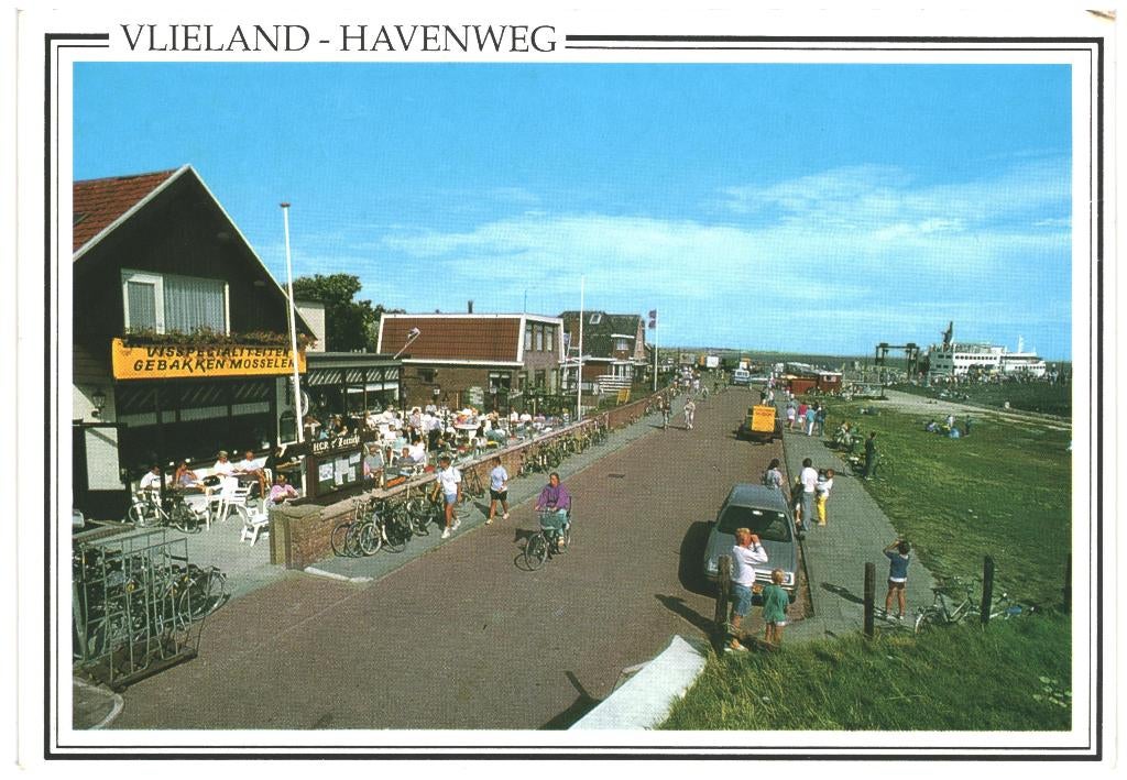 992176 Vlieland 80+ Havenweg Gelopen met postzegel