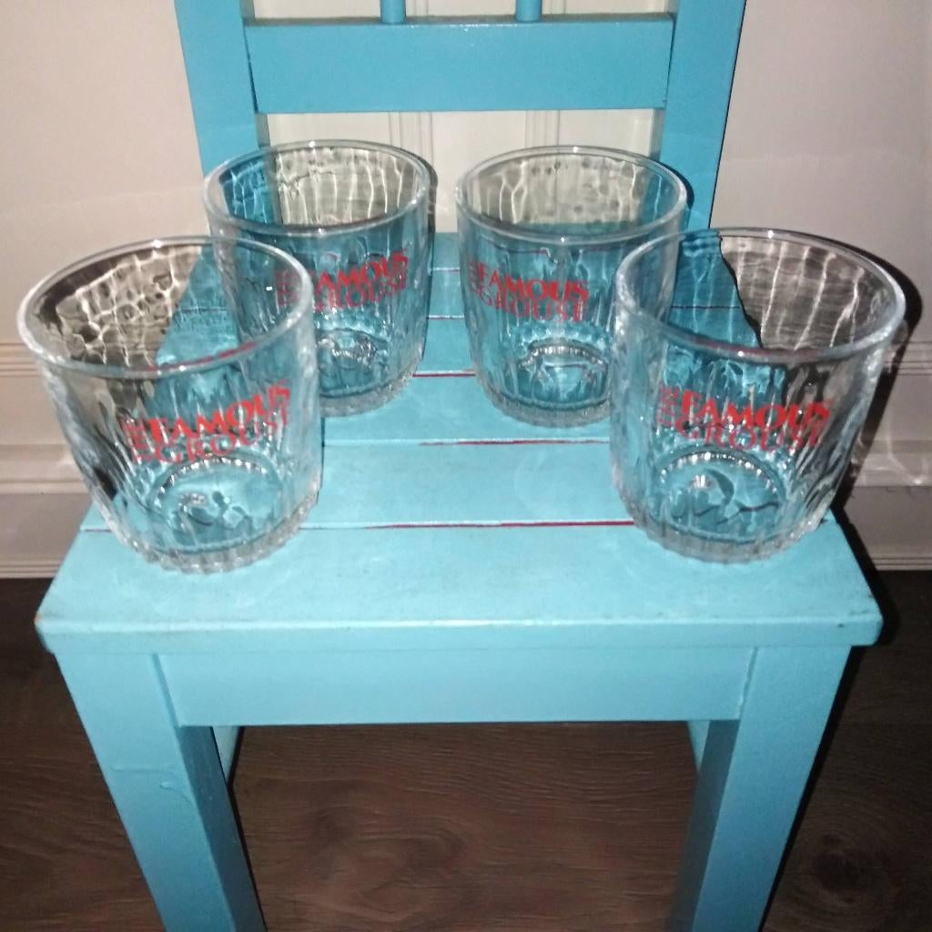 The Famous Grouse Scotch whisky glazen set van 4, Ophalen, Zo goed als nieuw, Overige typen