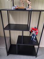 Mooie mangohouten/metalen vakkenkast!, Met plank(en), Gebruikt, 50 tot 100 cm, 150 tot 200 cm