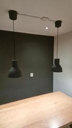 Set van 2 zwarte hanglampen, industrieel design, Ophalen, Zo goed als nieuw, Minder dan 50 cm