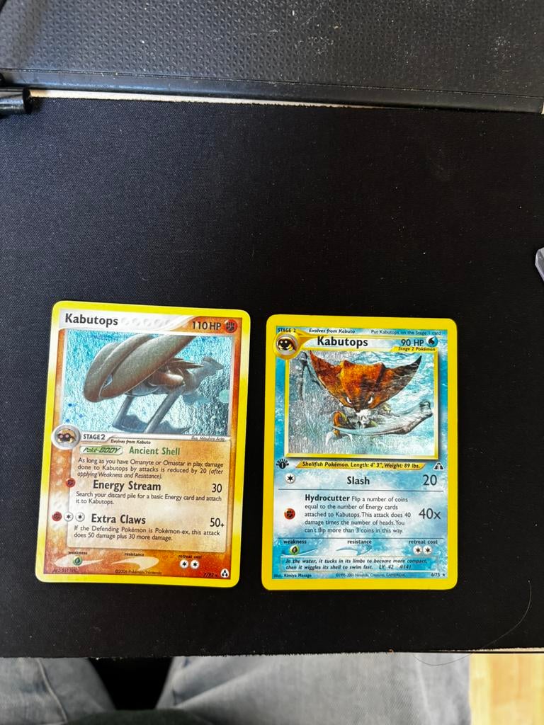 Kabutops lotje pokemon kaarten, Ophalen of Verzenden, Zo goed als nieuw, Meerdere kaarten