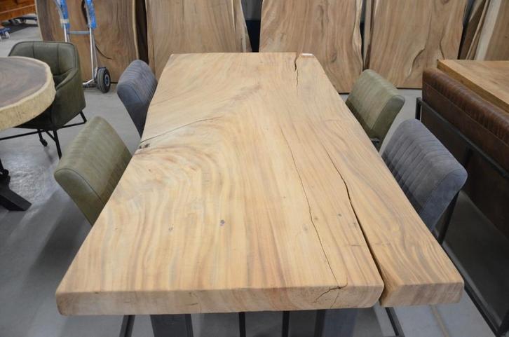 Boomstamtafel 220 cm suar -BT992 - 2,2 meter boomstamtafel, Huis en Inrichting, Woonaccessoires | Overige, Nieuw, Verzenden