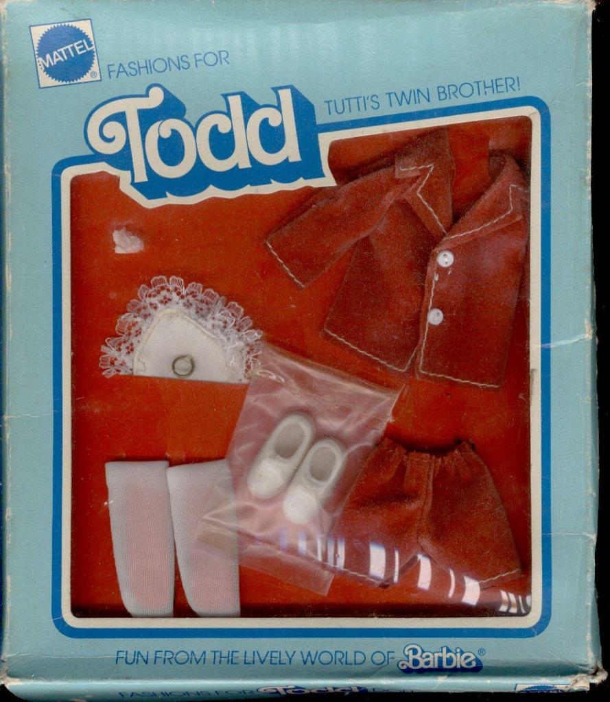 Vintage  barbie Todd kleding in verpakking  nrfb mattel, Verzenden, Nieuw, Barbie