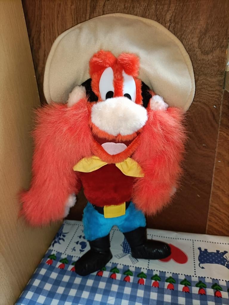 Yosemite Sam knuffel Looney Tunes uit jaren '90, Ophalen of Verzenden, Zo goed als nieuw, Beeldje of Figuurtje